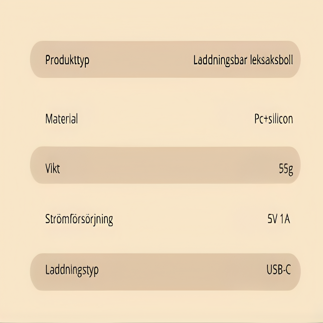Uppladdningsbar leksaksboll