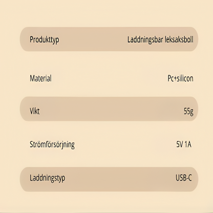 Uppladdningsbar leksaksboll