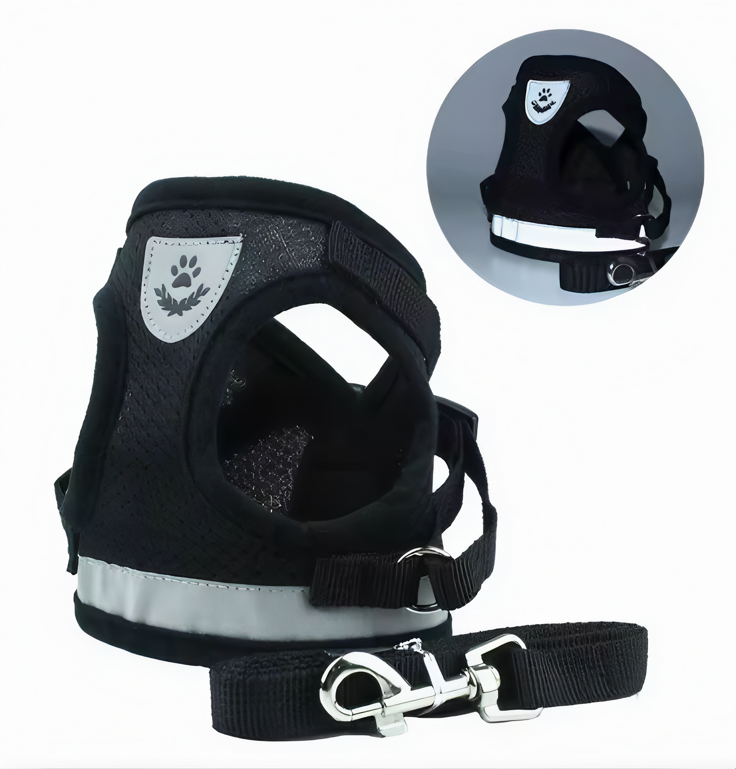 Säkerhetssele med reflex och koppelset för valpar, små och medelstora hundar