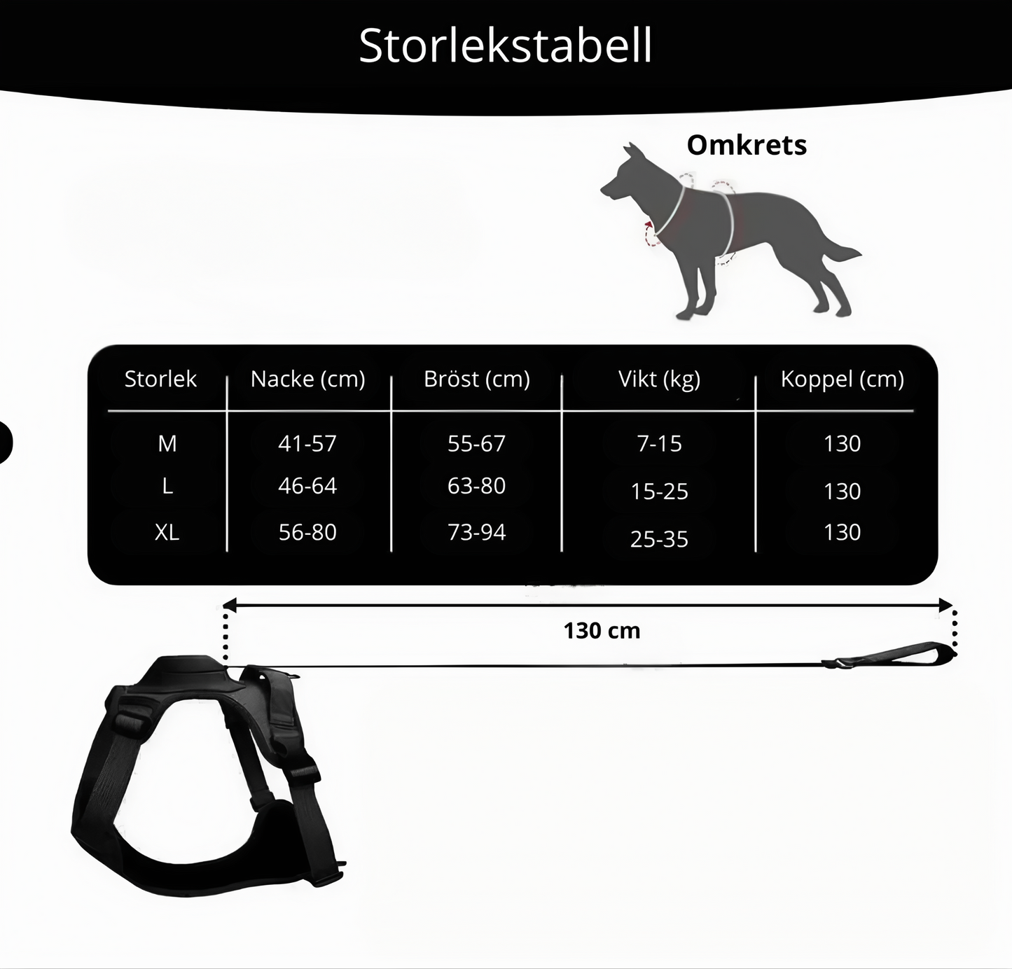 Hundsele med integrerat koppel