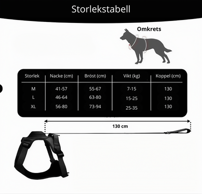Hundsele med integrerat koppel
